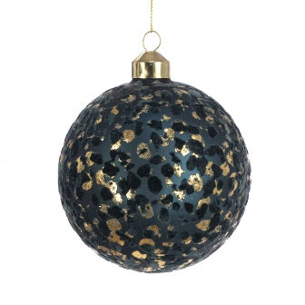 Zanthe Glass Bauble 10cm - Dark Blue