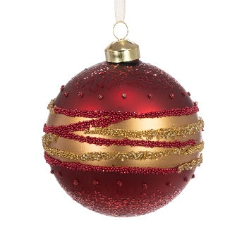 Clara Glass Bauble 10cm