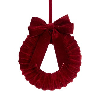 Velvet Bow Wreath 17cm