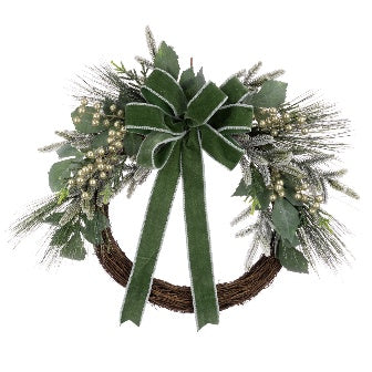 Semi Wreath with Bow 60cm