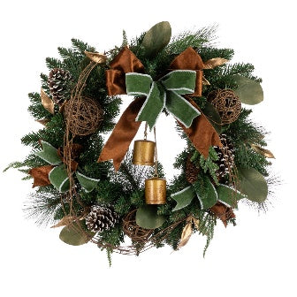 Rustic Wreath with Bows 60cm