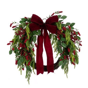 Berry Wreath with Bow 60cm