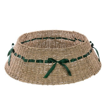 Seagrass Tree Skirt with Ribbon