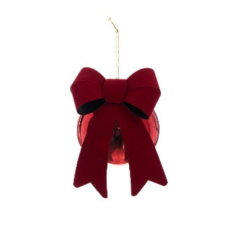 Shatterproof Ball with Bow 15cm - Red