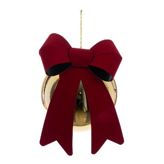 Shatterproof Ball with Bow 20cm - Gold