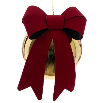 Shatterproof Ball with Bow 25cm - Gold
