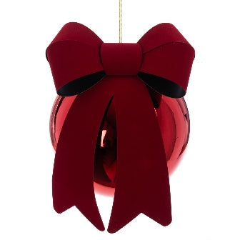 Shatterproof Ball with Bow 25cm - Red